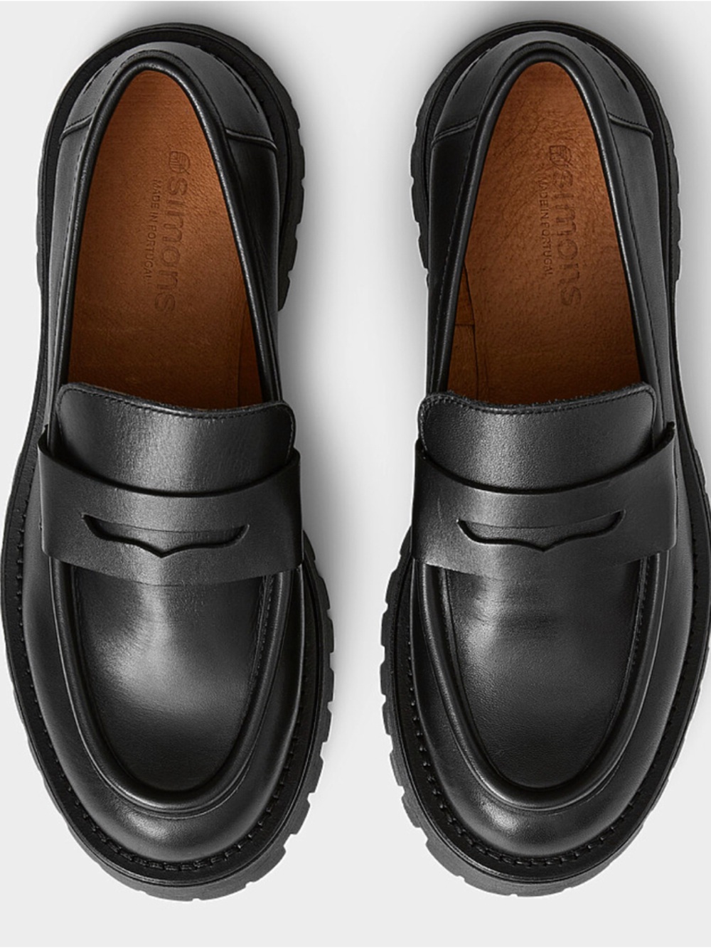 SIMONS Lug-sole platform penny loafers
